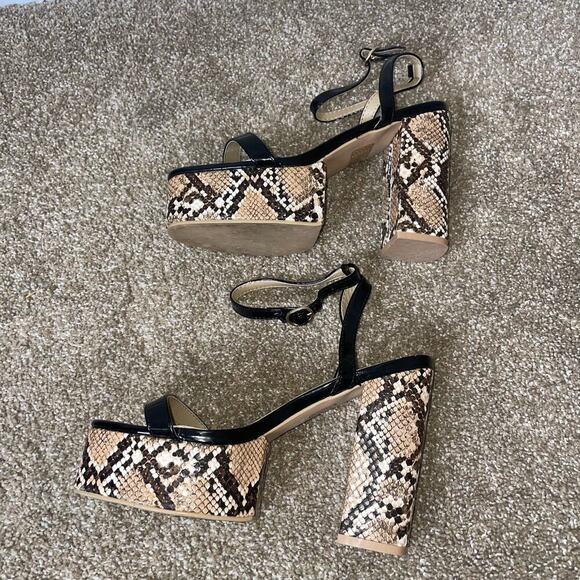 Nasty Gal Can't Snake My Eye Off You Faux Leather Platform Heels stripper SZ 6 - Picture 5 of 8
